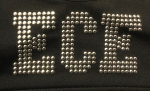 ECE Youth Sports Bra Black with Silver Logo