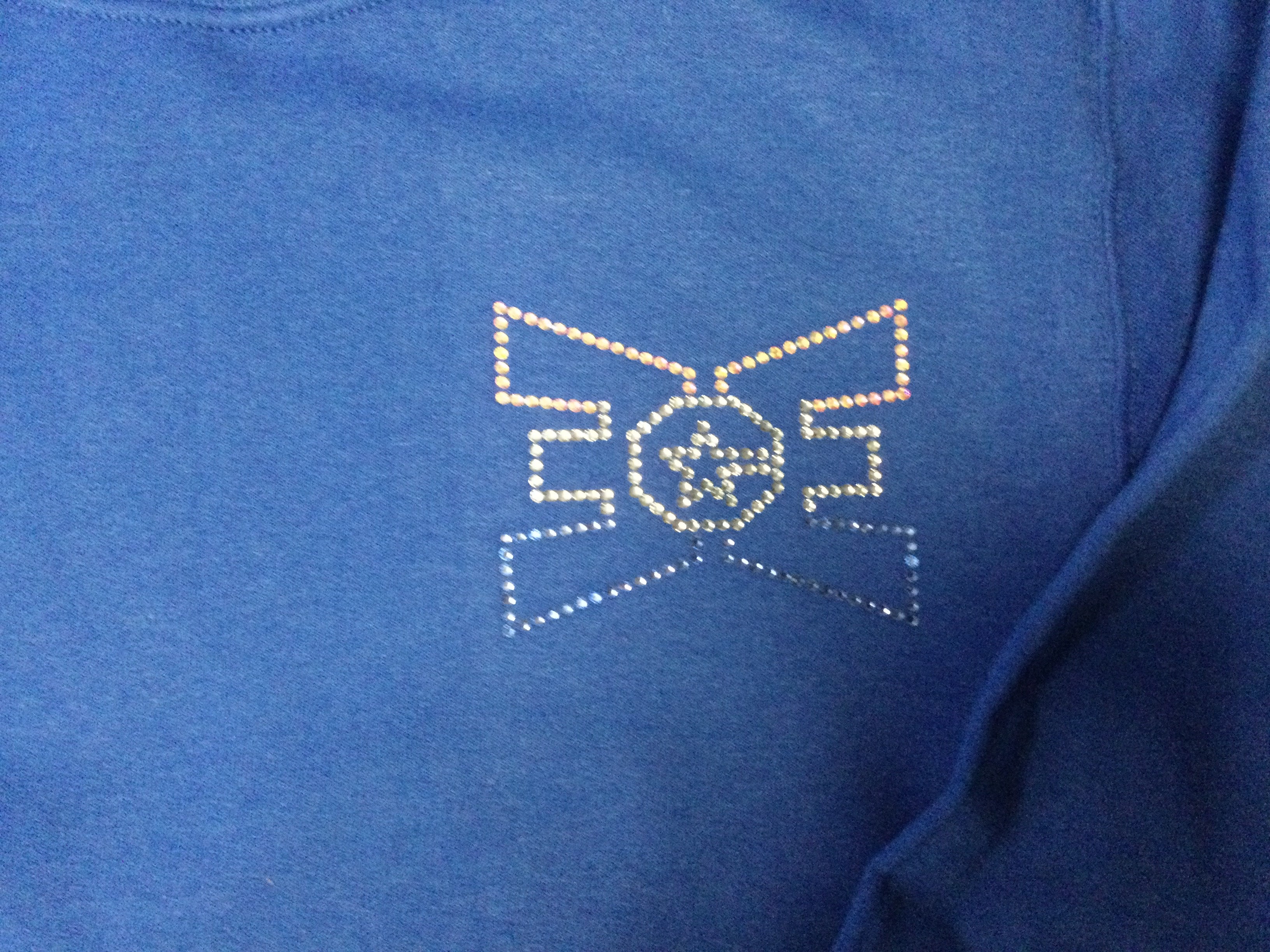 Sweatshirt Crewneck Blue with Bling Logo