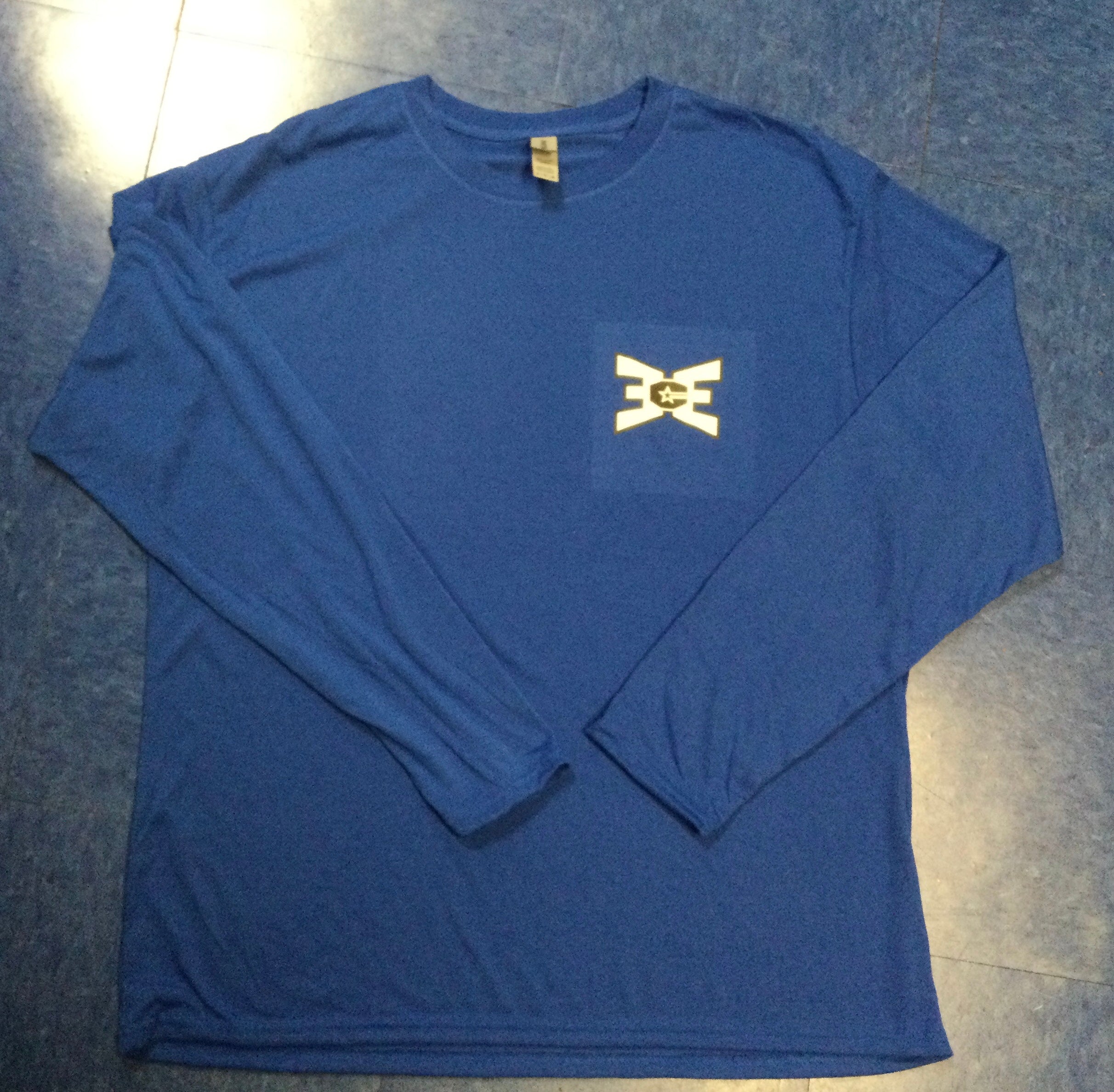 ECE Long Sleeve Blue T-Shirt White/Black Logo