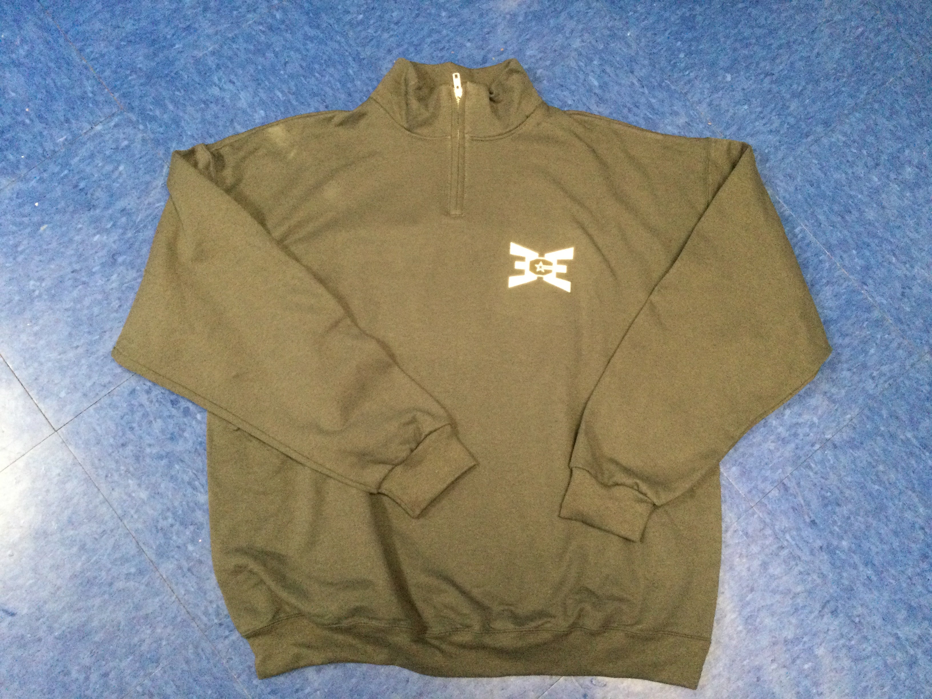 ECE 1/4 Zip Charcoal Grey Sweatshirt with White Logo