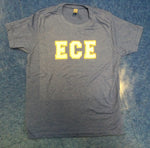 T-Shirt Youth Blue with Fabric Letters