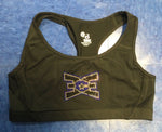 Sports Bra Black with Black Bling Logo