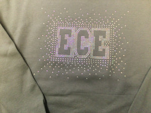 Sweatshirt Crewneck Grey with Bling Logo