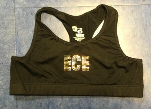 Sports Bras Black with Bling Logo
