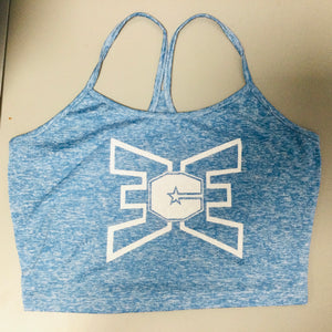 Crop Adult Blue with White Sparkle Logo