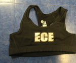 Sports Bra Youth Black with White/Bling Logo