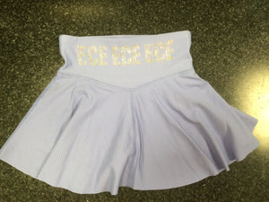Youth Skirt Coral/Purple with Bling Waist