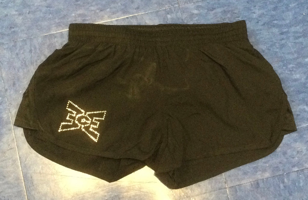 Shorts Black Youth with Silver Bling Logo
