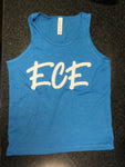 Tank Top Youth Blue with White Puffy Letters