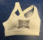 ECE Youth Sports Bra White with Bling Logo