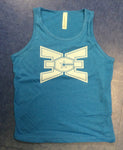 Youth Tank Top Blue with White Sparkle Logo