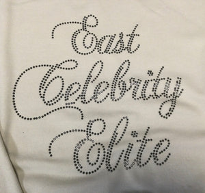 Crewneck Creme Sweatshirt with a Black Logo