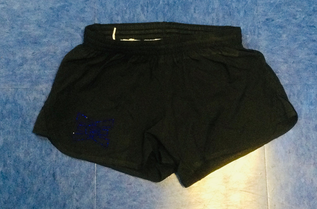 Shorts Youth Black with Blue Bling Logo