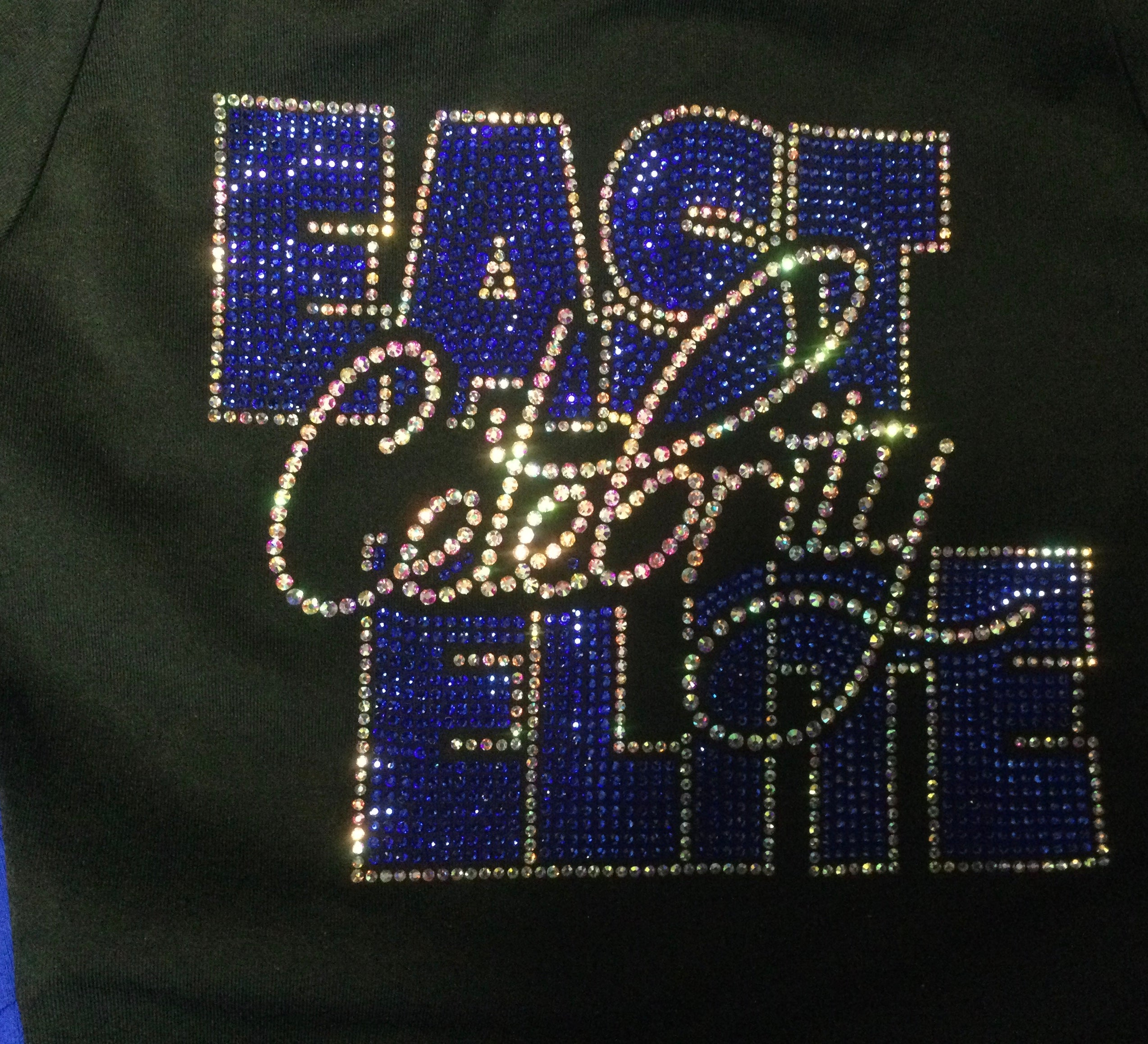 ECE Jacket Black/Blue with Bling