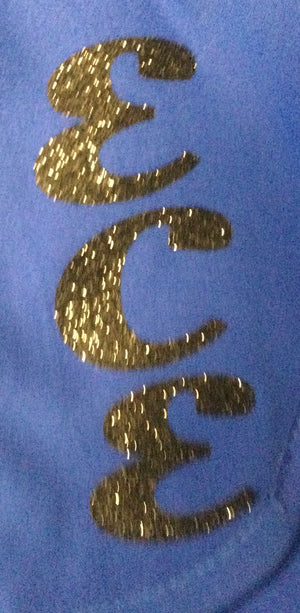 Shorts Youth Blue with Black Sparkle Logo