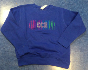 ECE Toddler Sweatshirt with neon Bling Logo