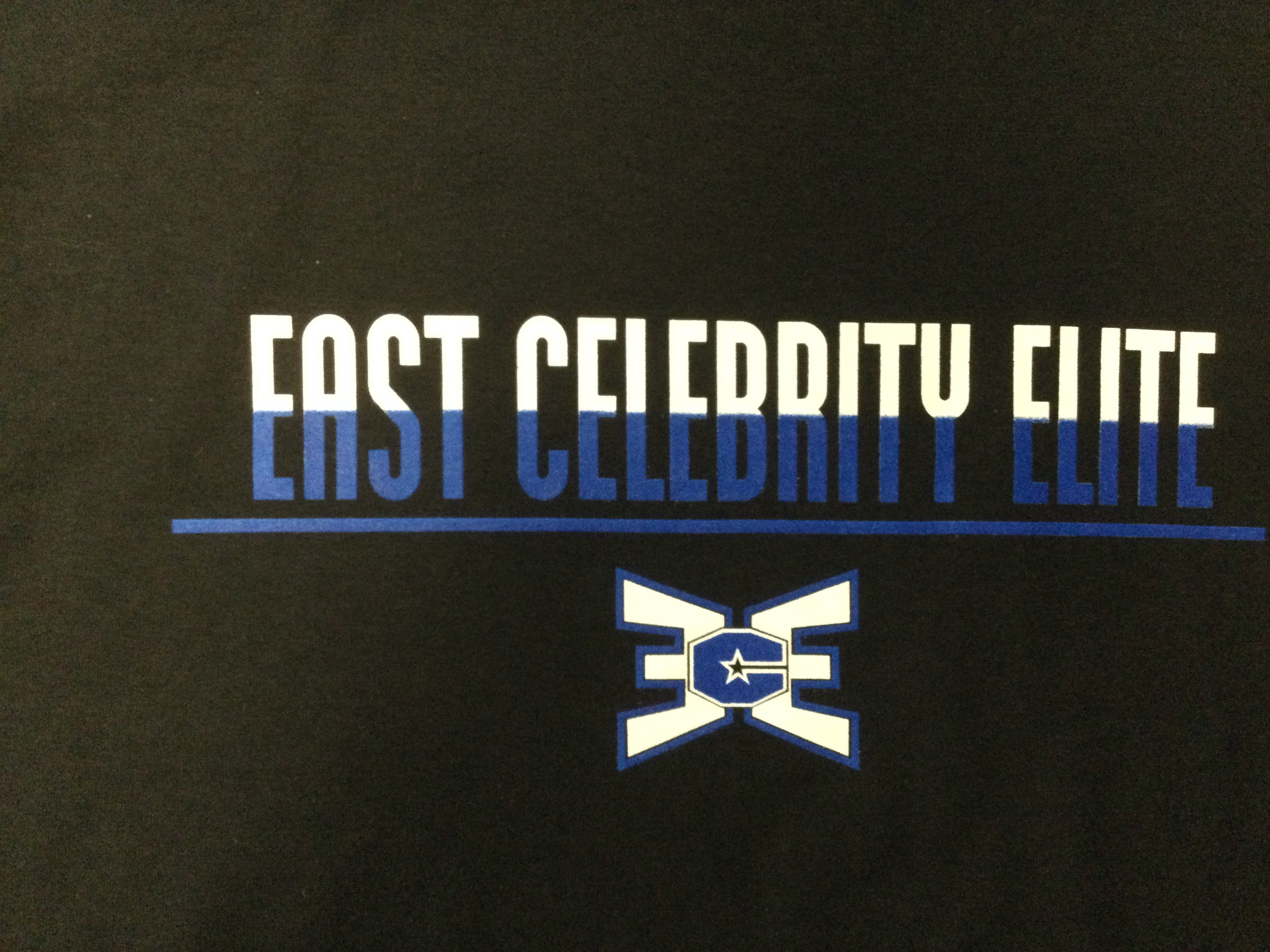 ECE T-Shirts Black with Blue/White Logo