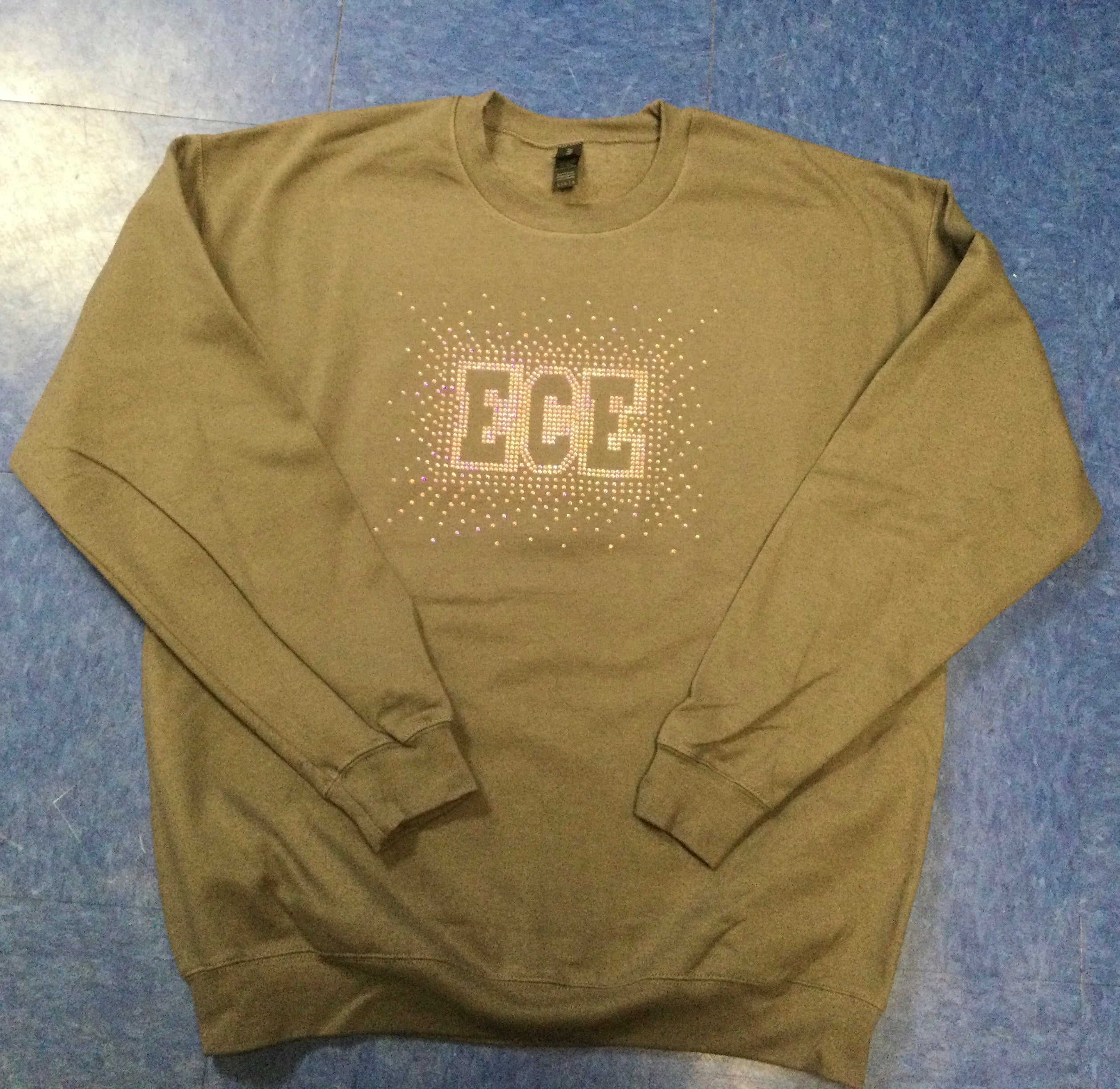 Sweatshirt Crewneck Grey with Bling Logo