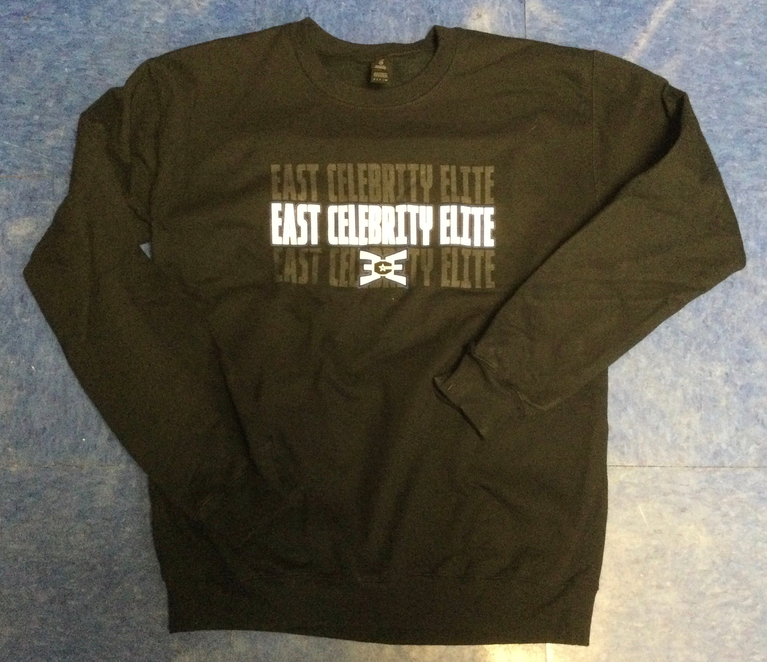 ECE Crewneck Black Sweatshirt with White Logo