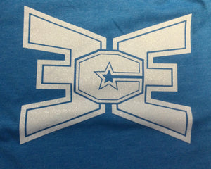 Youth Tank Top Blue with White Sparkle Logo