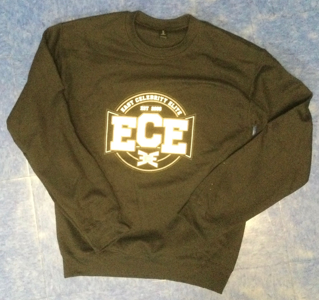 Sweatshirt Crewneck Black with Black/White Logo 25/26
