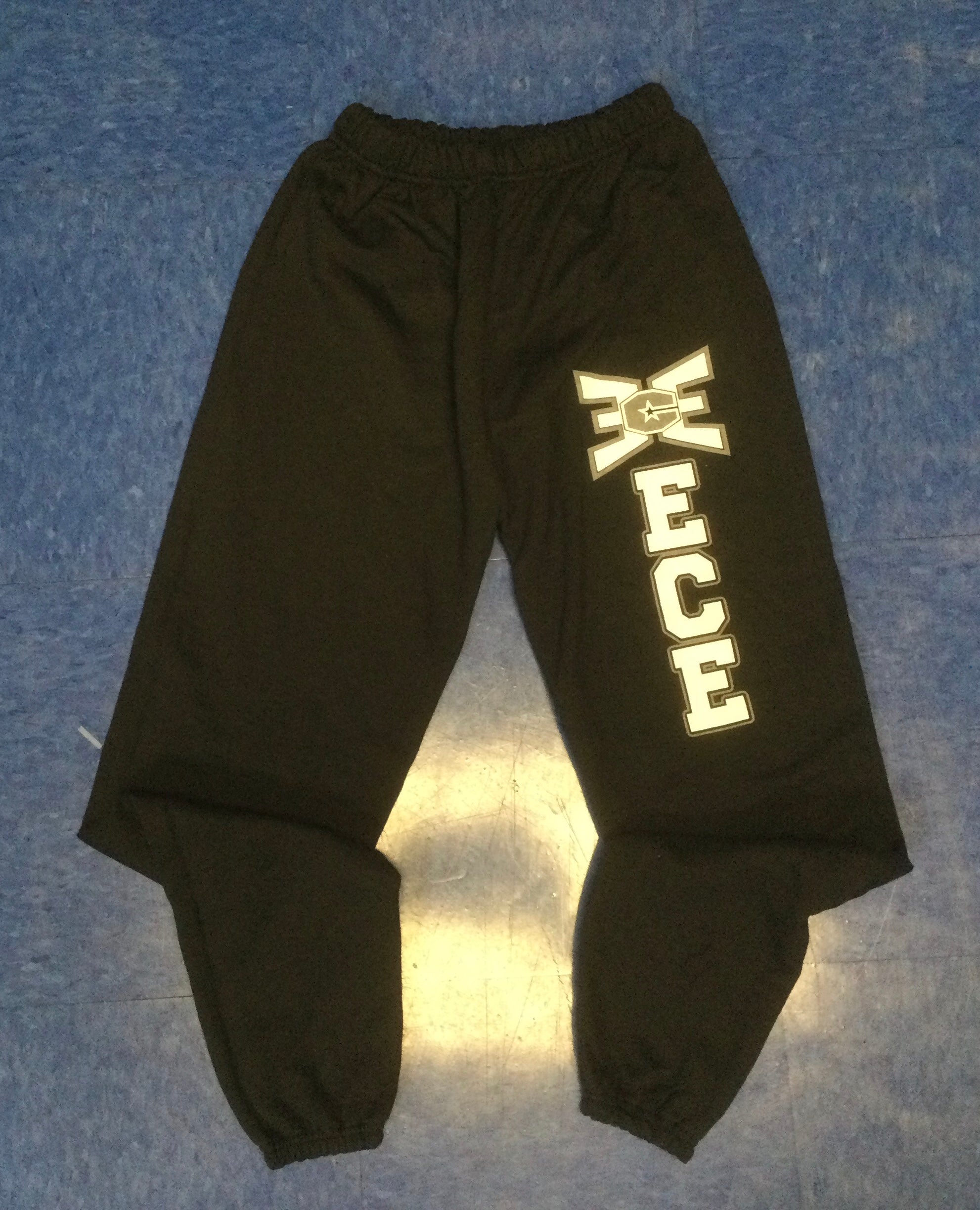 ECE Joggers Black with Black/White Logo 25/26