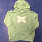 Sweatshirt Hooded Youth Green with Bling Logo