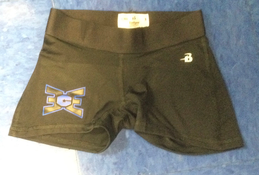 Shorts Youth Black with Blue/Black Logo