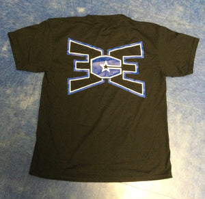 ECE T-Shirt Black with Blue Logo