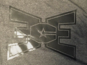 Crop T-Shirt Charcoal Grey Black Logo