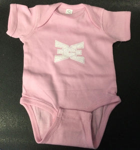 Onesies Pink with White Glitter Logo