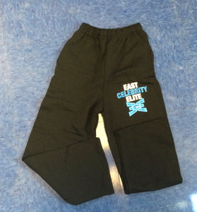 Sweatpants Black with Blue Logo