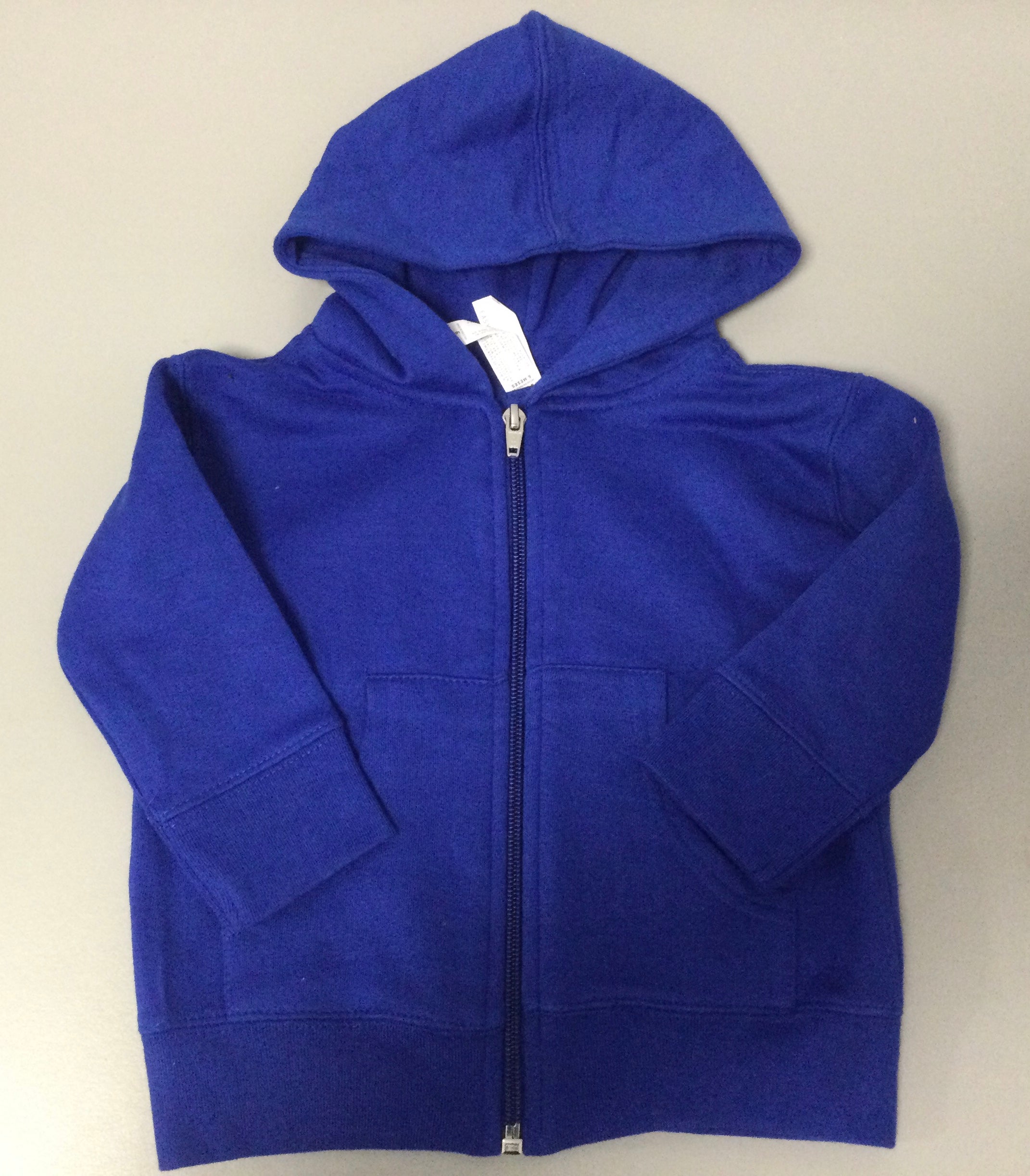 Baby Zip Up Hooded Sweatshirt Blue with Bling Logo